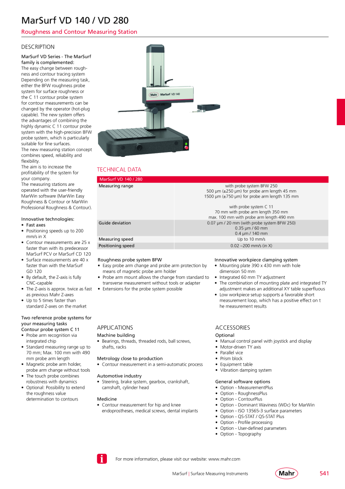 Mahr - Product Catalog NO.: 20199 - Page 545