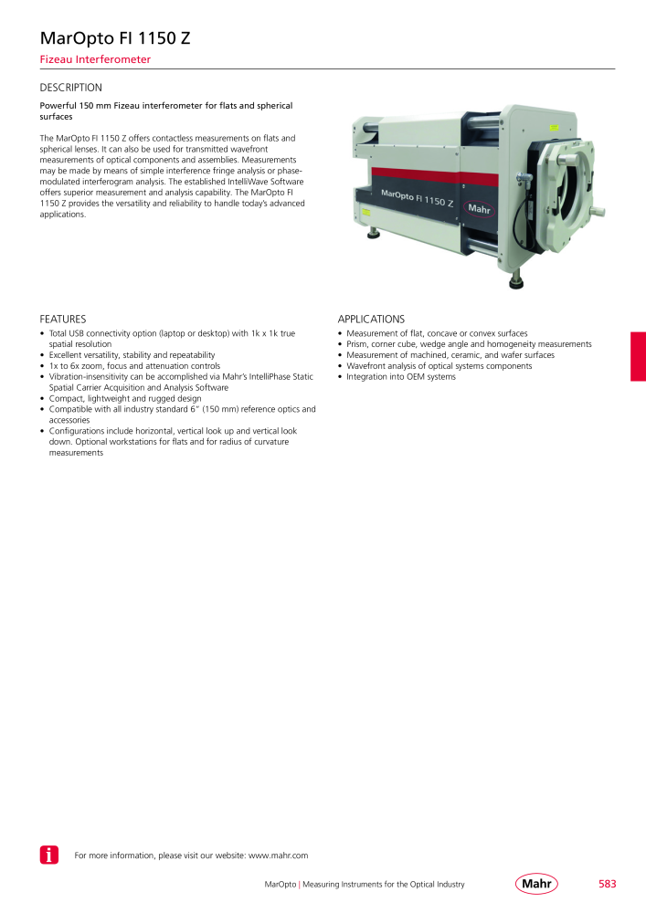 Mahr - Product Catalog NO.: 20199 - Page 587