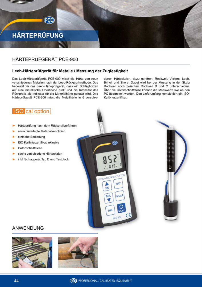 PCE Instruments - Hauptkatalog NR.: 20207 - Pagina 44