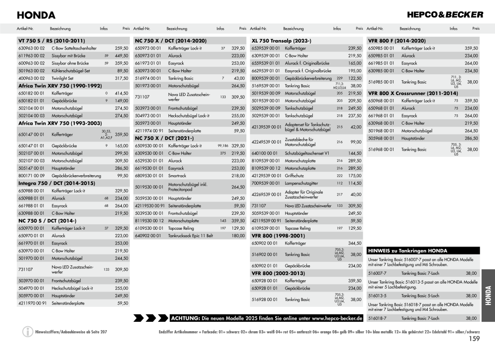 Hepco & Becker Hauptkatalog n.: 20210 - Pagina 159