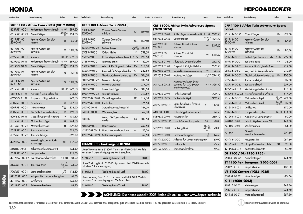 Hepco & Becker Hauptkatalog Č. 20210 - Strana 162