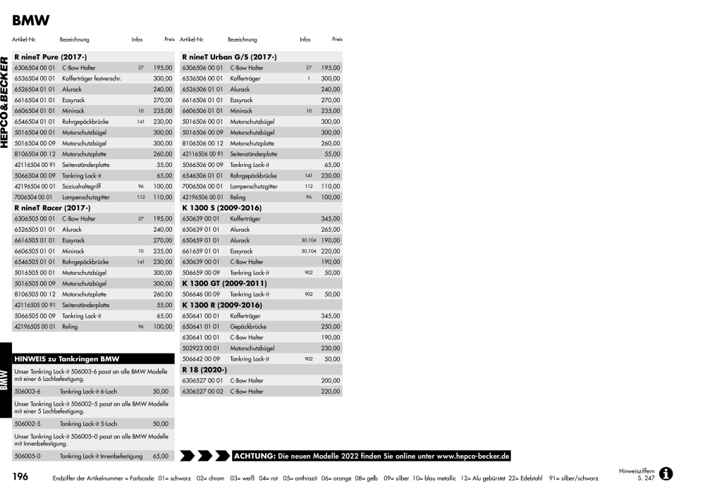 Hepco & Becker Hauptkatalog NR.: 20210 - Seite 196