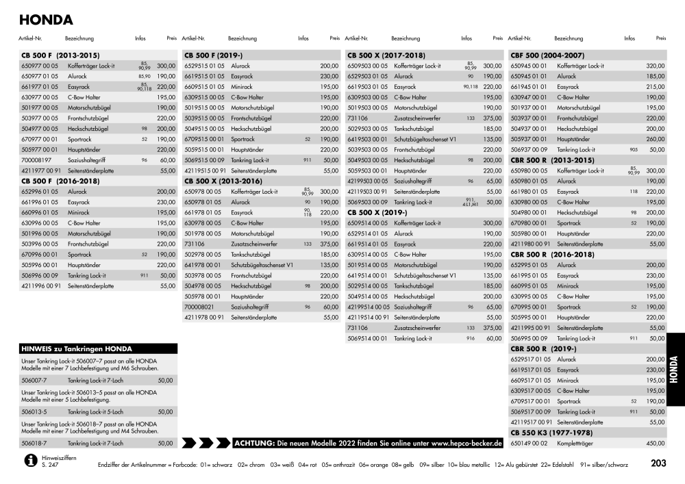 Hepco & Becker Hauptkatalog NR.: 20210 - Seite 203