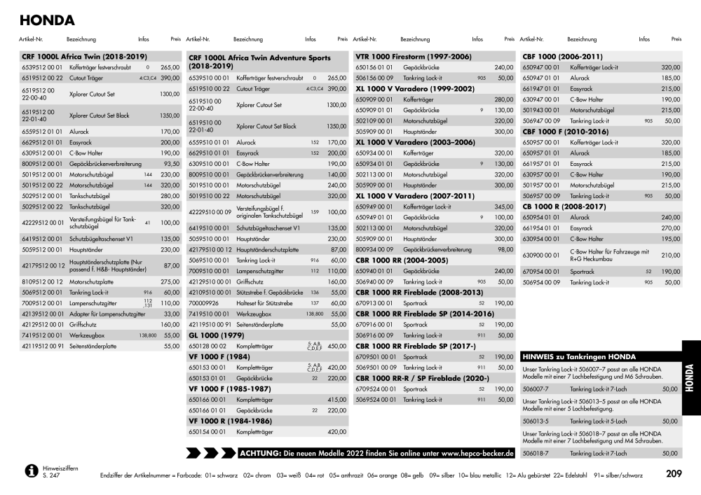 Hepco & Becker Hauptkatalog NR.: 20210 - Pagina 209