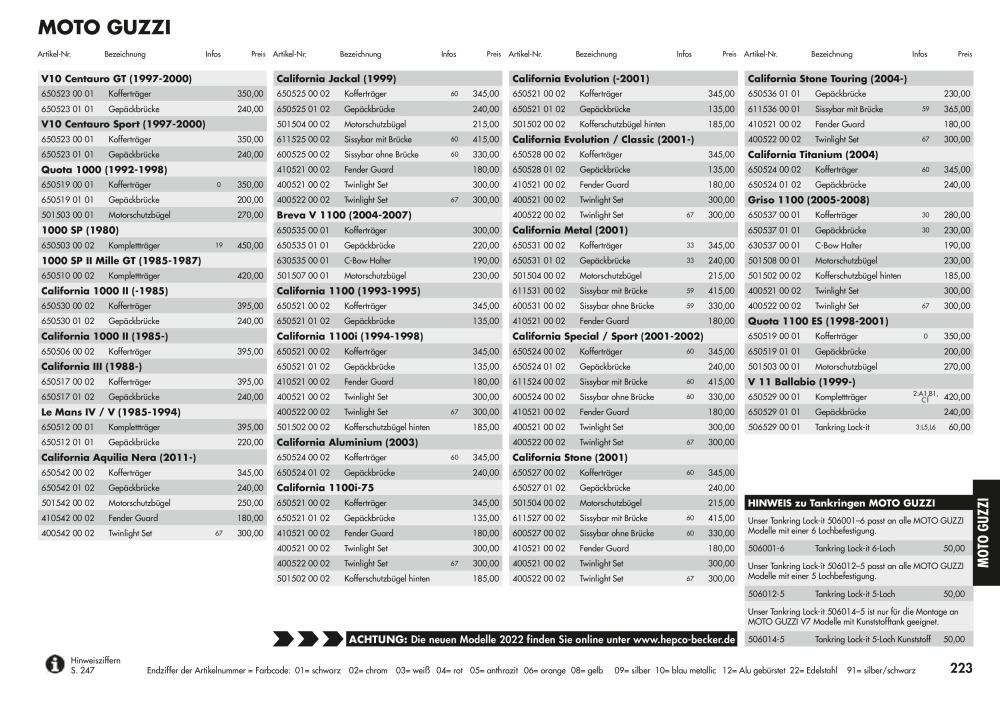 Hepco & Becker Hauptkatalog NR.: 20210 - Pagina 223