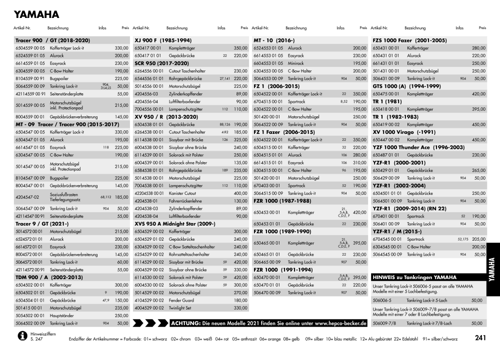 Hepco & Becker Hauptkatalog NR.: 20210 - Seite 241