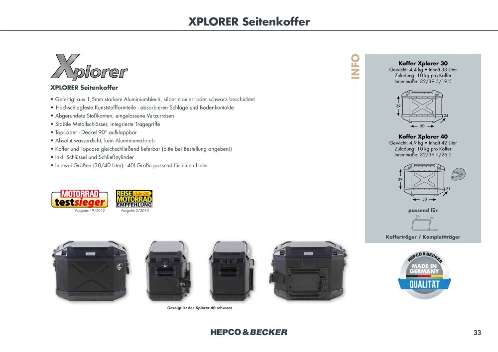 Hepco & Becker Hauptkatalog Nb. : 20210 - Page 33