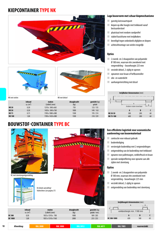 BAUER Scharnierende bodemcontainer BKB 700, thermisch verzinkt 4417-19-0000-7