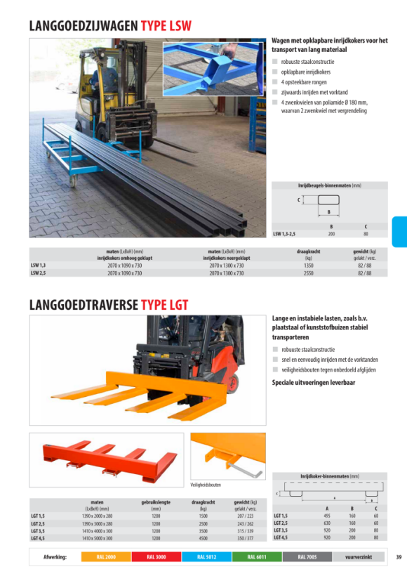 BAUER LSW 1.3 lange zijwagen, gelakt RAL 7005 muisgrijs 4512-31-0000-5