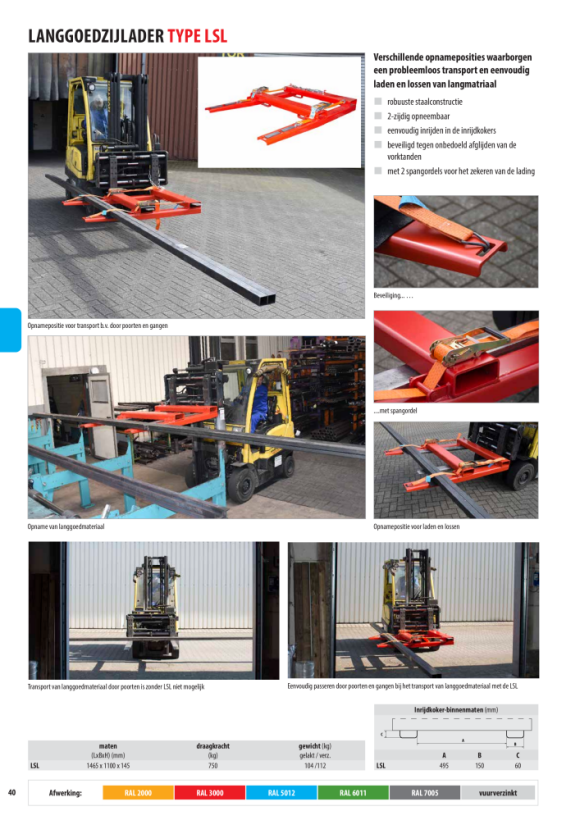 BAUER LSL zijlader voor lange goederen, thermisch verzinkt 4512-41-0000-7