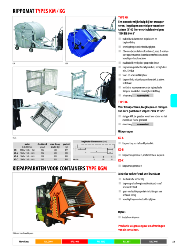 BAUER Kiepbak MK 240, gelakt RAL 3000 vuurrood 4496-01-0000-2