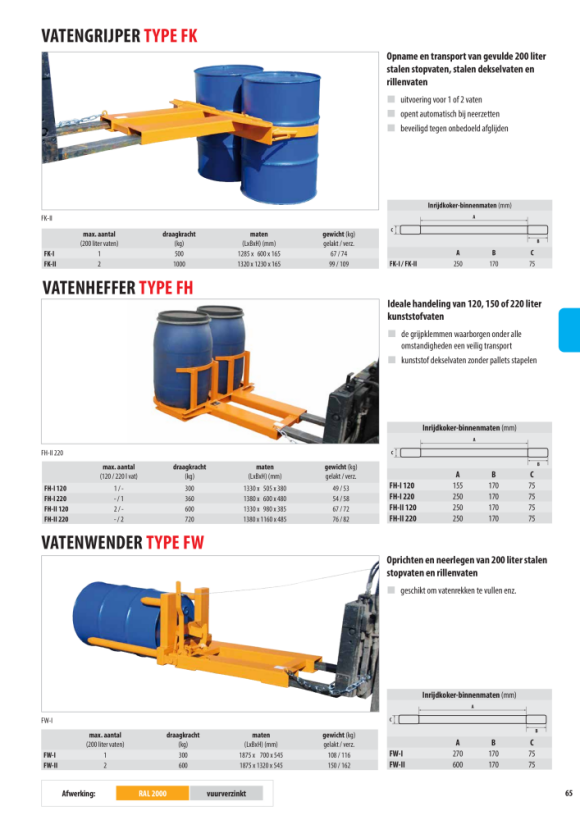 BAUER Kiepbak FLEX-K, gelakt, RAL 2000 geeloranje 4440-06-0000-1