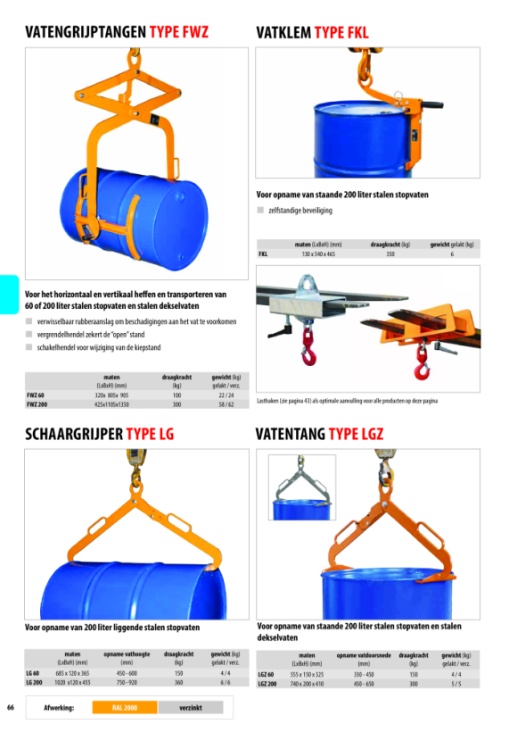 BAUER Schaargrijper LG 60, gelakt, geel-oranje 4443-03-0000-1