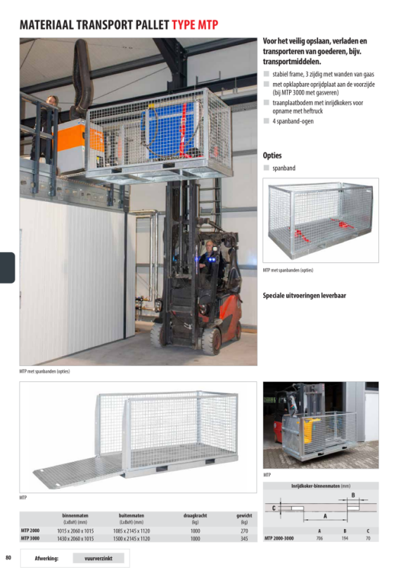 BAUER Transportpallet MTP 3000, thermisch verzinkt 4464-27-0000-7