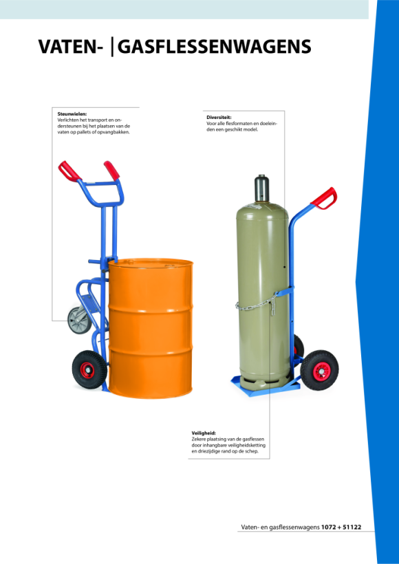 fetra Materiaalwagen - 400 kg met verwisselbare wielen 11050