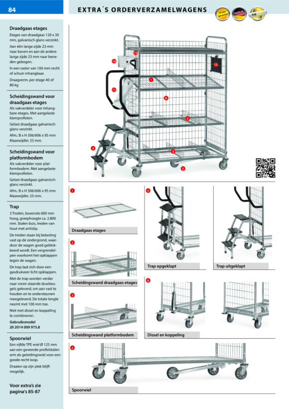 fetra Verdeler voor wagenframe 510mm breed - accessoires - voor orderverzamelwagen 28 serie 28TG5F