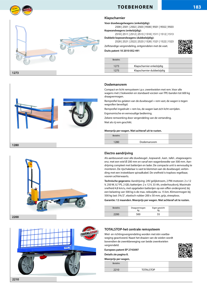 fetra Hoofdcatalogus Transportmiddelen NR.: 20216 - Pagina 183