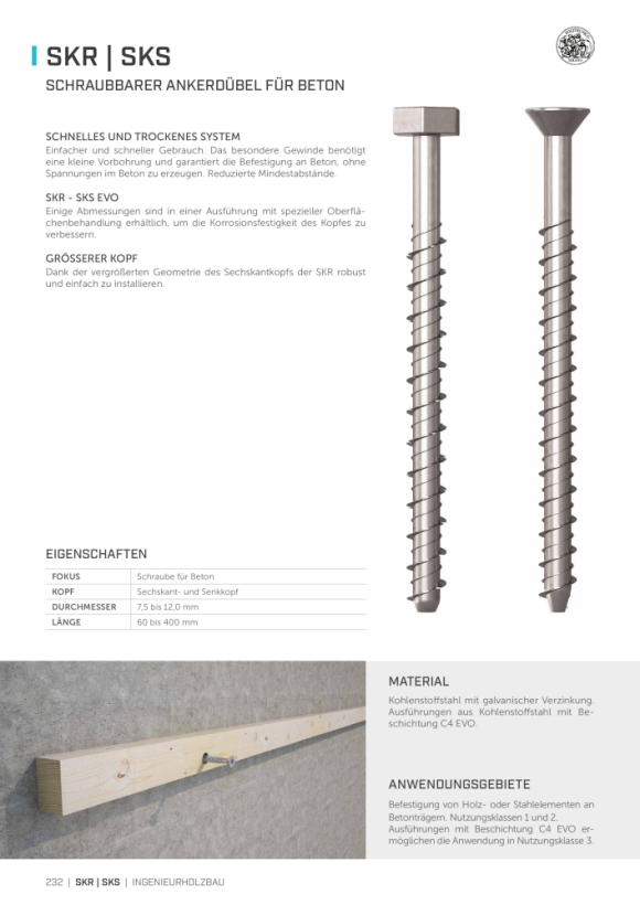 RothoBlaas SKS SCHROEFBARE ANKERPLUG 7,5X100 SKS75100