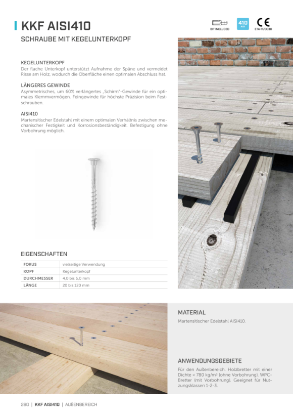 RothoBlaas KKF CONISCHE KOPSCHROEF AISI410 5X80 KKF580