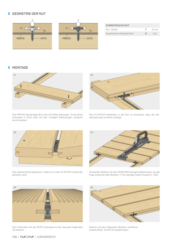 RothoBlaas Holz Technic FLT6427N TERRASVERBINDING VOOR GROEVE BRIDGE FLAT