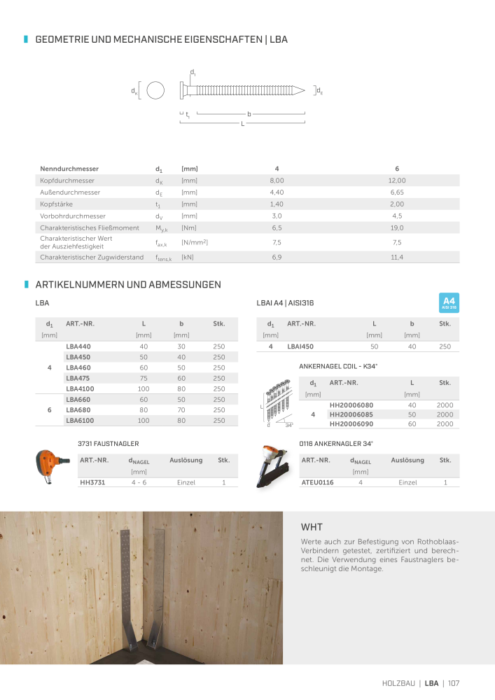 Rothoblaas - Holzschrauben und -Verbinder NR.: 20229 - Side 107