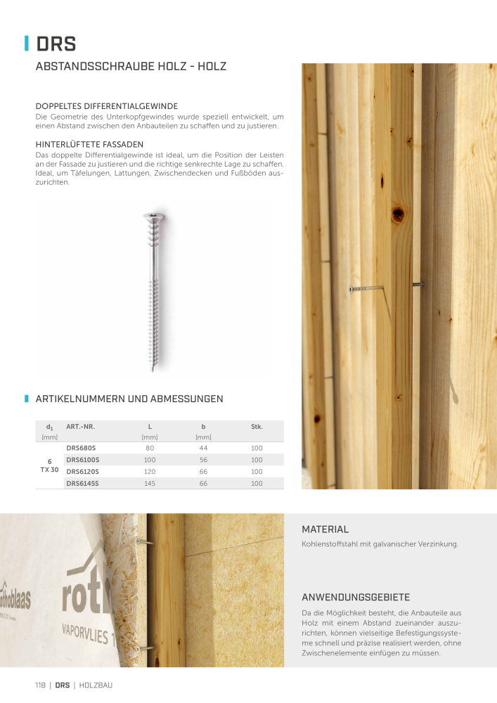 Rothoblaas - Holzschrauben und -Verbinder NR.: 20229 - Seite 118