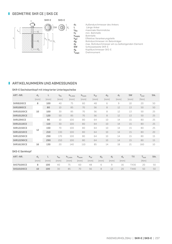 Rothoblaas - Holzschrauben und -Verbinder NO.: 20229 - Page 237