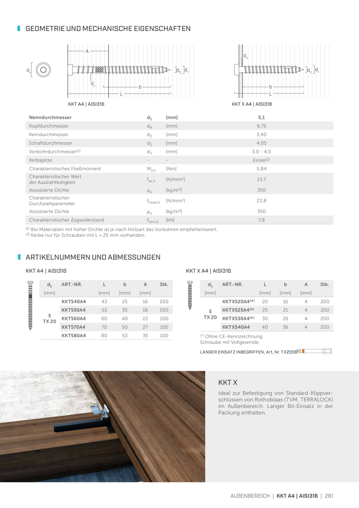 Rothoblaas - Holzschrauben und -Verbinder NR.: 20229 - Seite 261