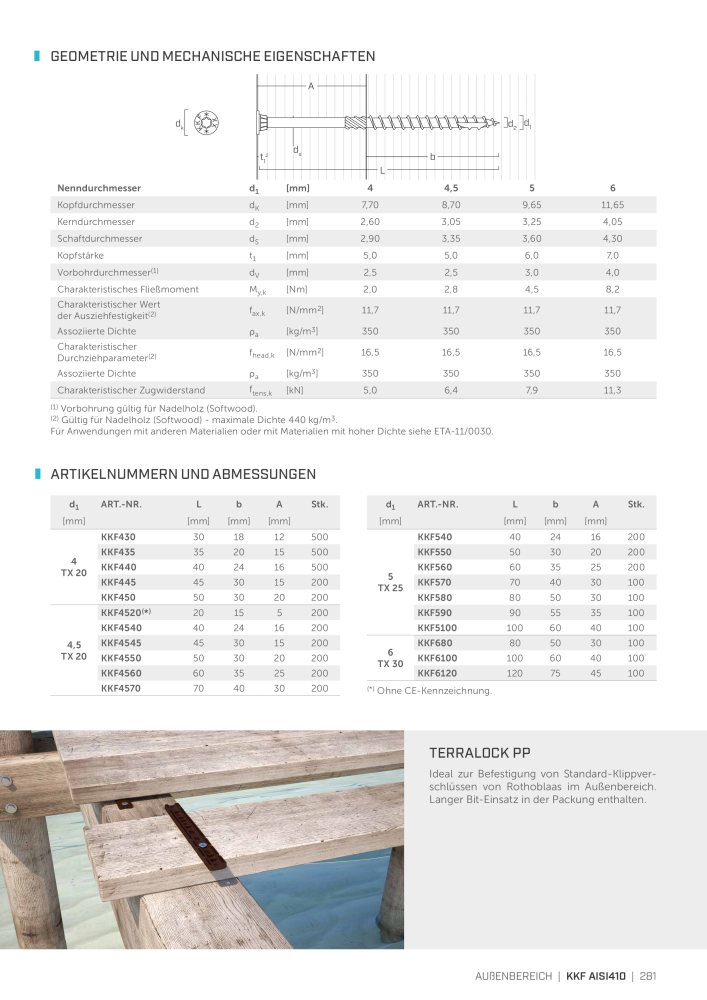 Rothoblaas - Holzschrauben und -Verbinder NR.: 20229 - Strona 281