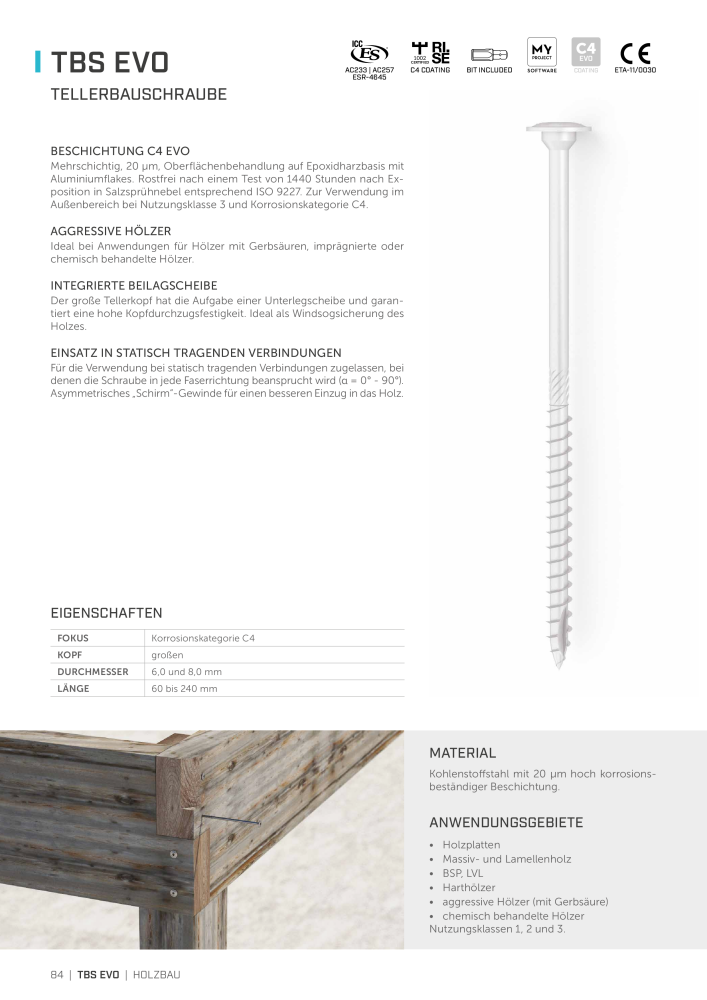 Rothoblaas - Holzschrauben und -Verbinder NR.: 20229 - Seite 84