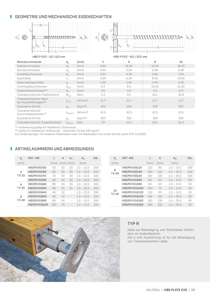 Rothoblaas - Holzschrauben und -Verbinder NR.: 20229 - Seite 99