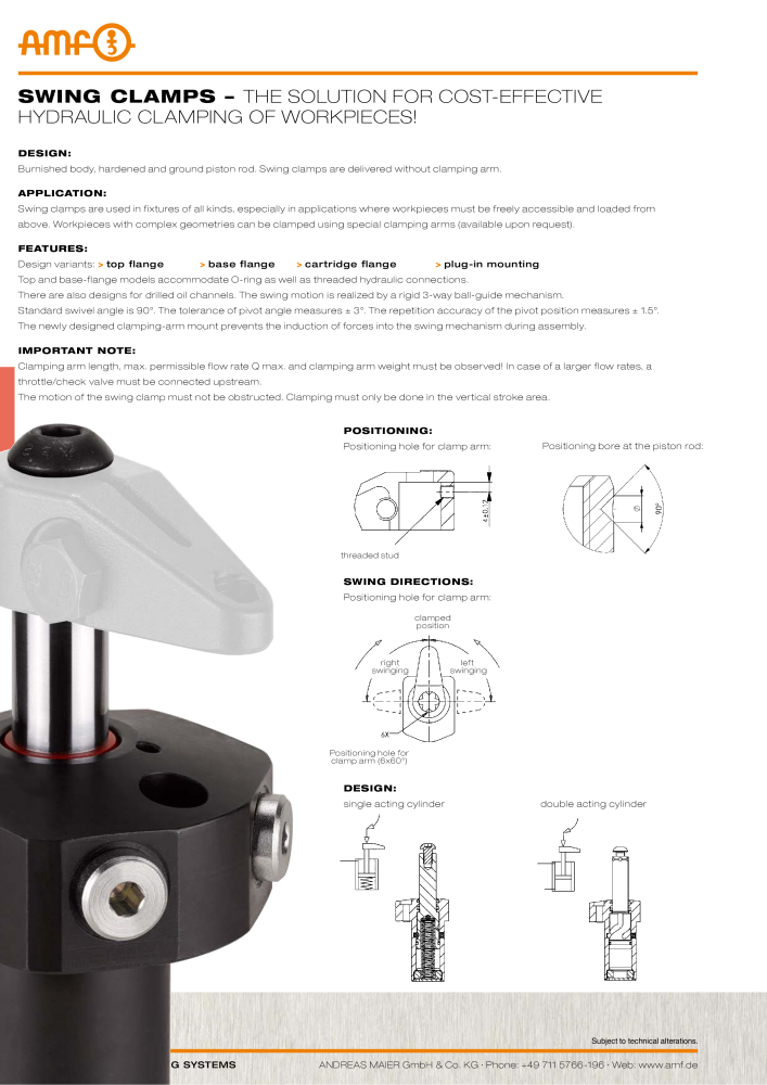 AMF Catalogue Hydraulic clamping systems NO.: 2023 - Page 100