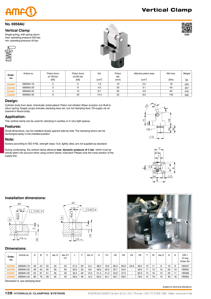 AMF Catalogue Hydraulic clamping systems Nº: 2023 - Página 138