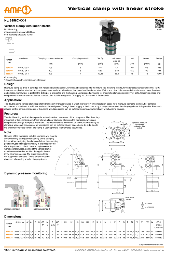 AMF Catalogue Hydraulic clamping systems NR.: 2023 - Side 152