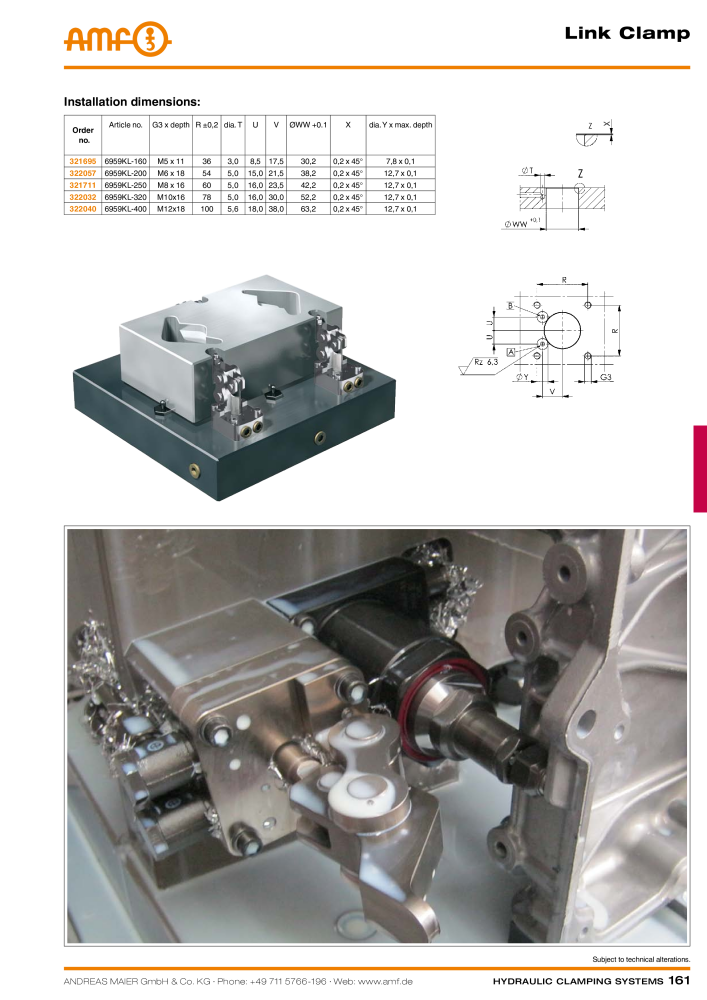 AMF Catalogue Hydraulic clamping systems Nº: 2023 - Página 161