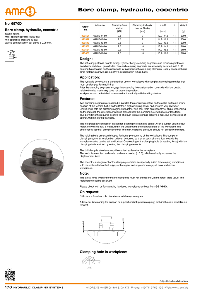 AMF Catalogue Hydraulic clamping systems NR.: 2023 - Side 176