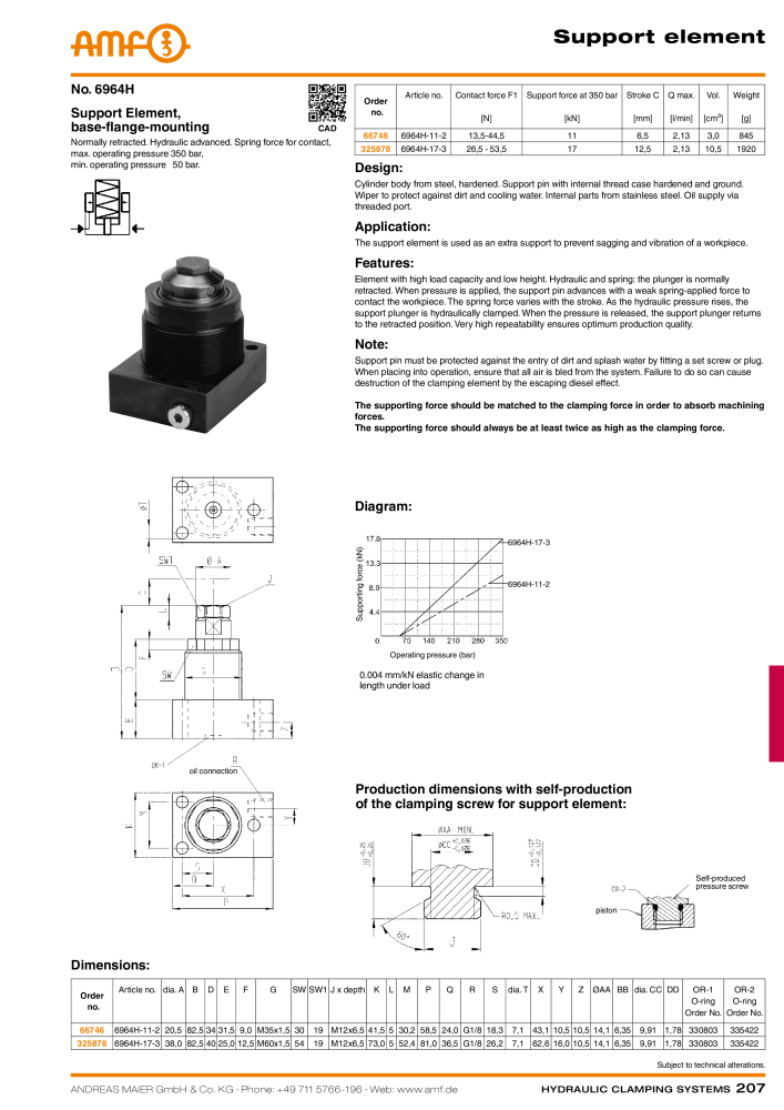 AMF Catalogue Hydraulic clamping systems NR.: 2023 - Side 207
