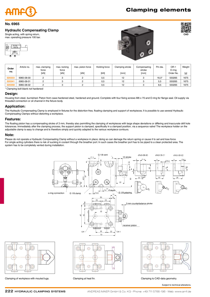 AMF Catalogue Hydraulic clamping systems NR.: 2023 - Side 222