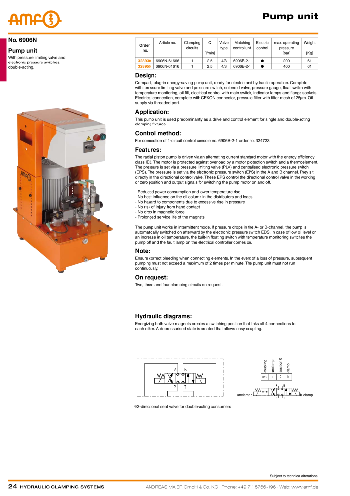 AMF Catalogue Hydraulic clamping systems Nº: 2023 - Página 24