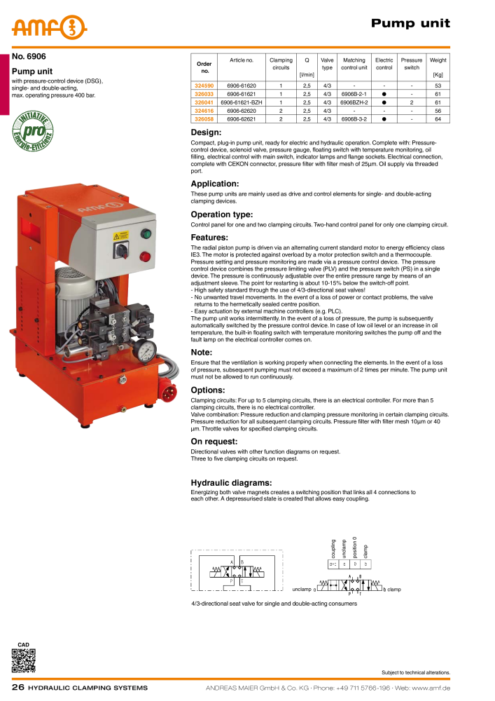 AMF Catalogue Hydraulic clamping systems NO.: 2023 - Page 26