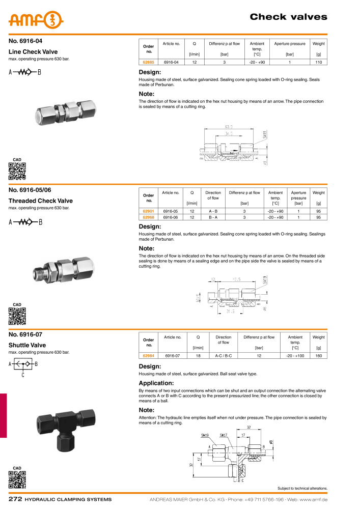 AMF Catalogue Hydraulic clamping systems Nº: 2023 - Página 272