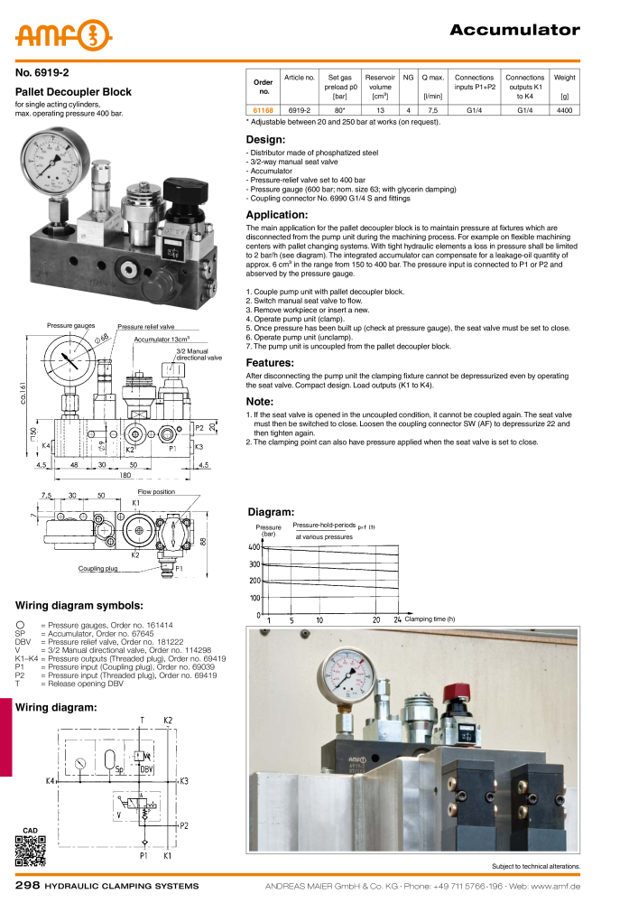 AMF Catalogue Hydraulic clamping systems NO.: 2023 - Page 298