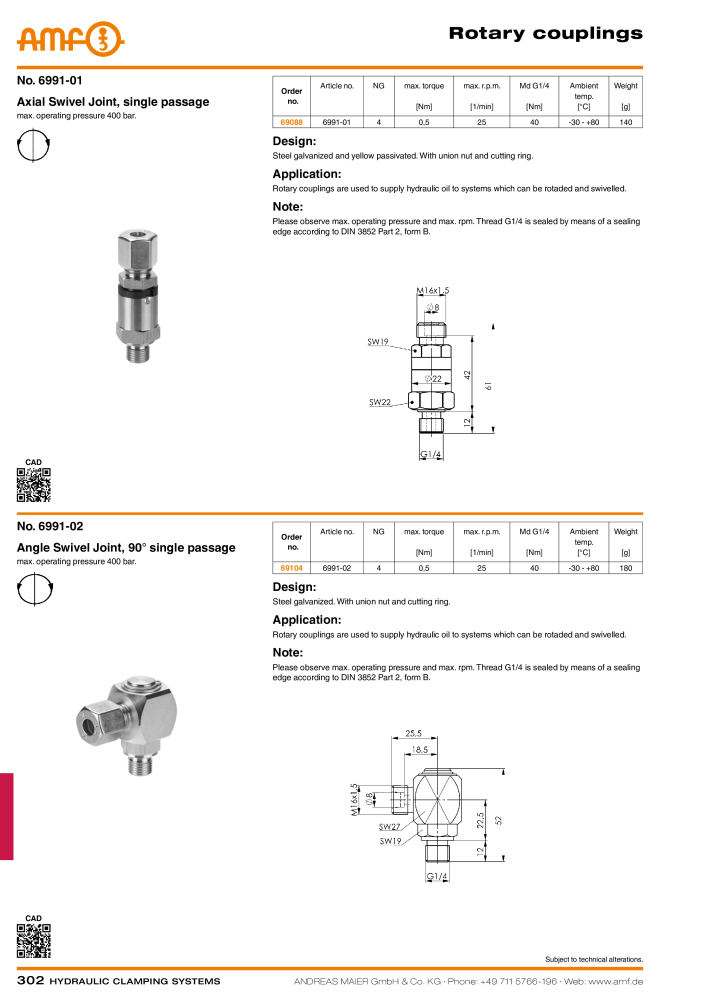 AMF Catalogue Hydraulic clamping systems n.: 2023 - Pagina 302