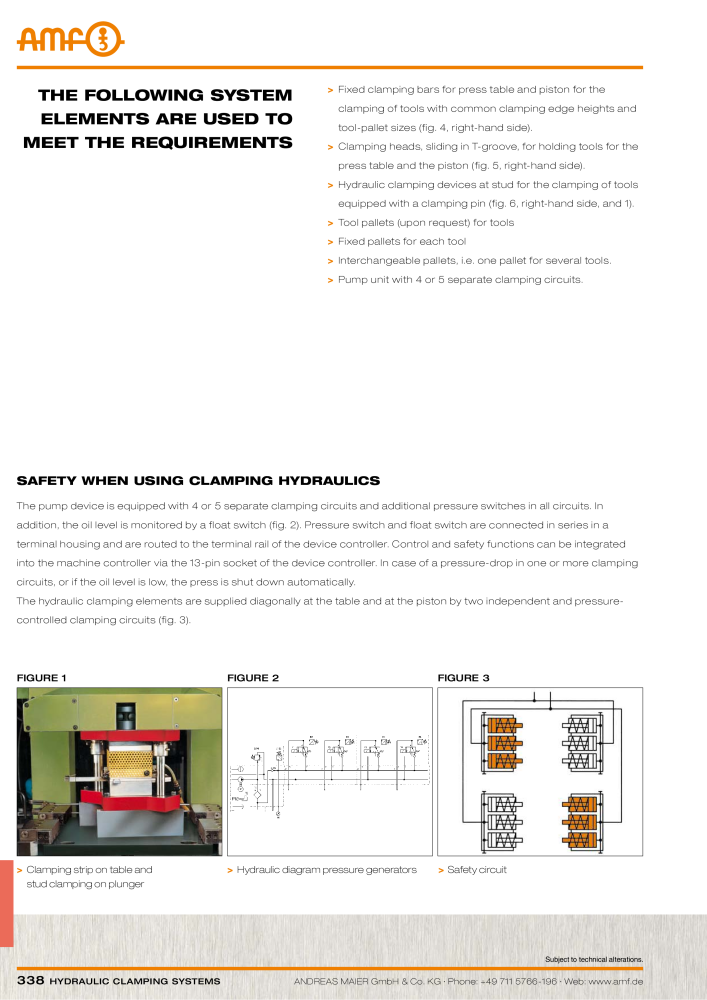 AMF Catalogue Hydraulic clamping systems NO.: 2023 - Page 338