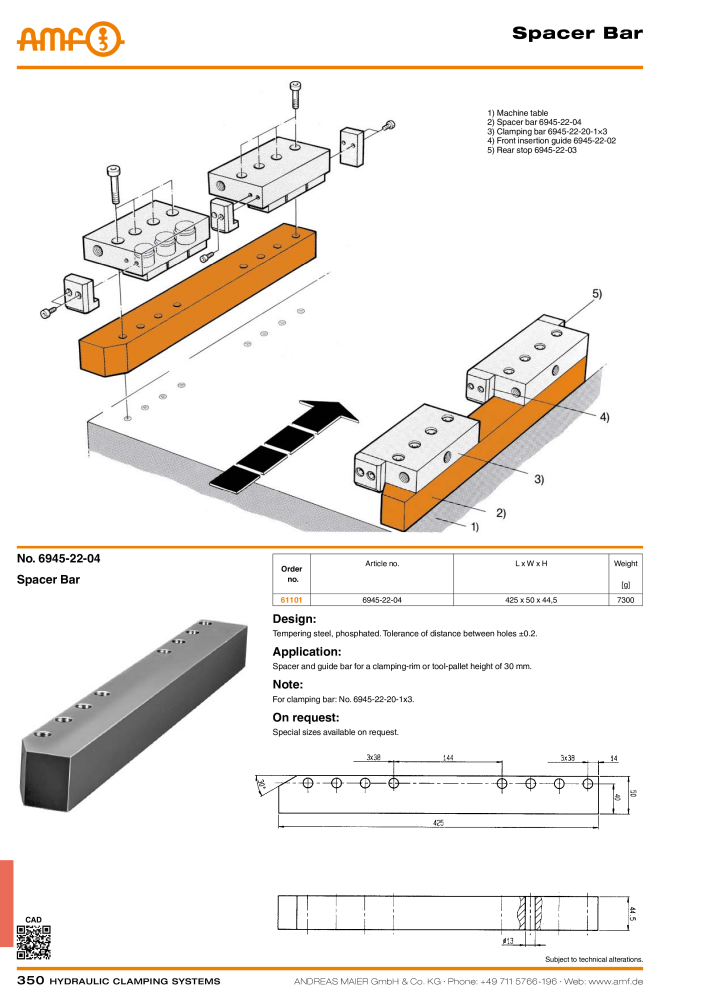 AMF Catalogue Hydraulic clamping systems Nº: 2023 - Página 350