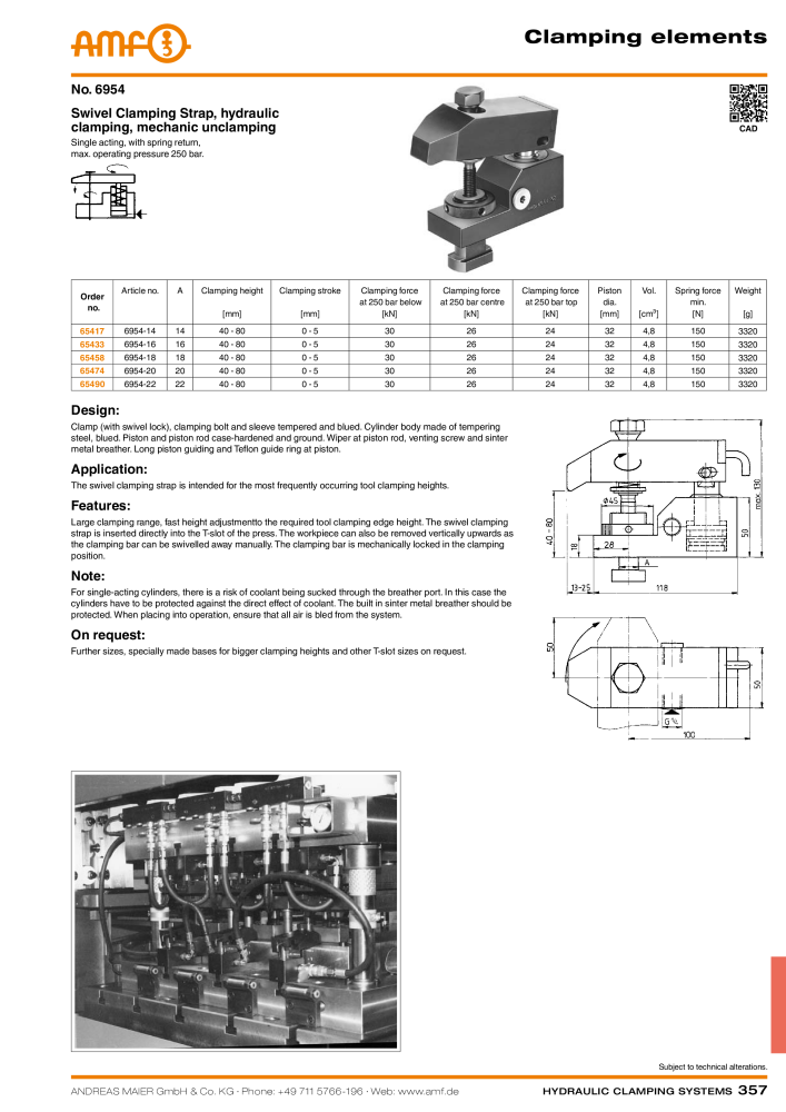 AMF Catalogue Hydraulic clamping systems Nb. : 2023 - Page 357