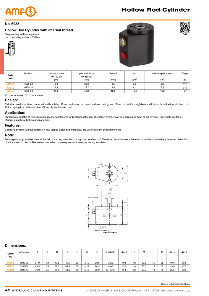 AMF Catalogue Hydraulic clamping systems NO.: 2023 - Page 40