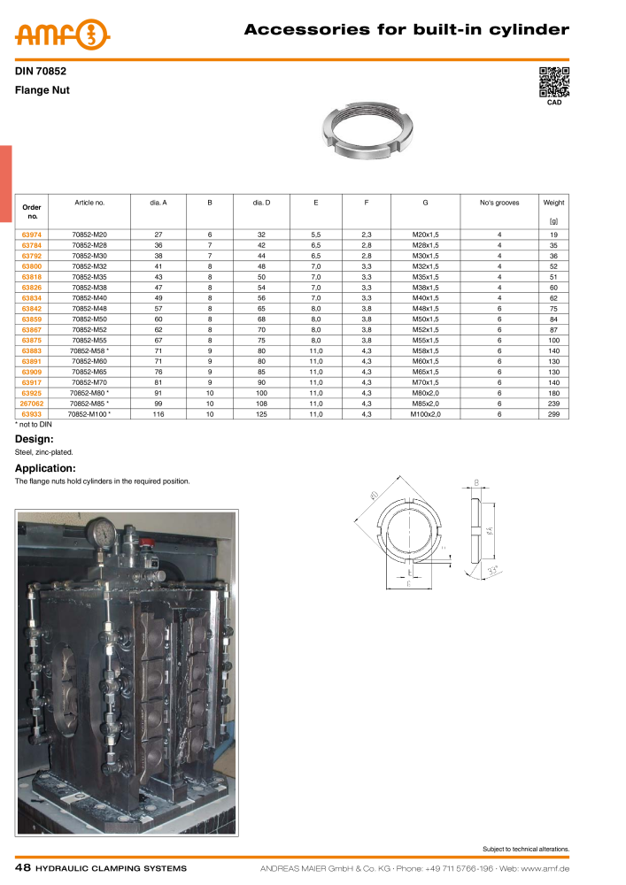 AMF Catalogue Hydraulic clamping systems NO.: 2023 - Page 48