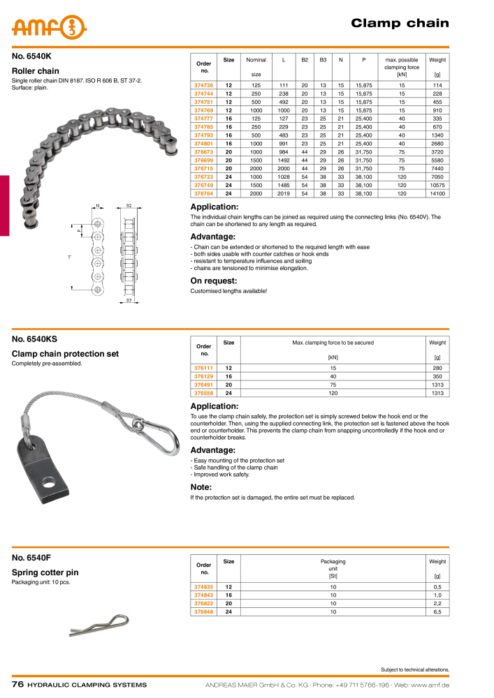 AMF Catalogue Hydraulic clamping systems NR.: 2023 - Side 76