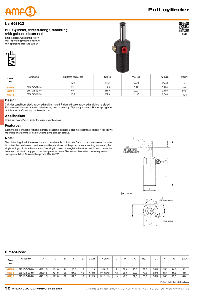 AMF Catalogue Hydraulic clamping systems Nb. : 2023 - Page 92